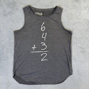 Baseballism Shirt Womens XXL Gray Tank Top 6432 Baseball Scoop Neck MLB Stretch